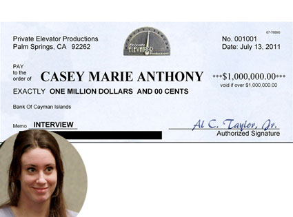 Casey Anthony, Check Casey Anthony, Check